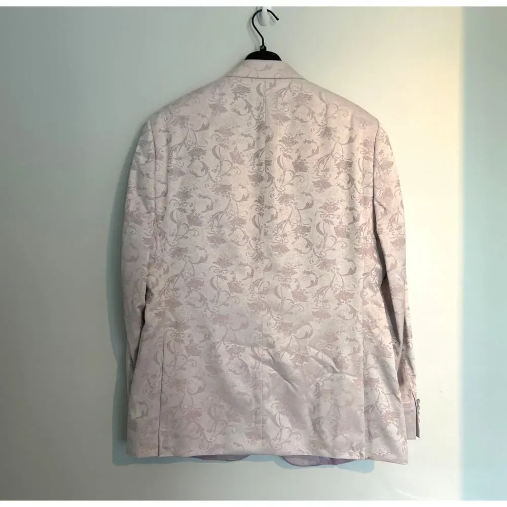 NWT Alfani Slim Fit Sport Coat Blazer Light Pink Floral Jacquard, Men's 42R - Picture 10 of 10